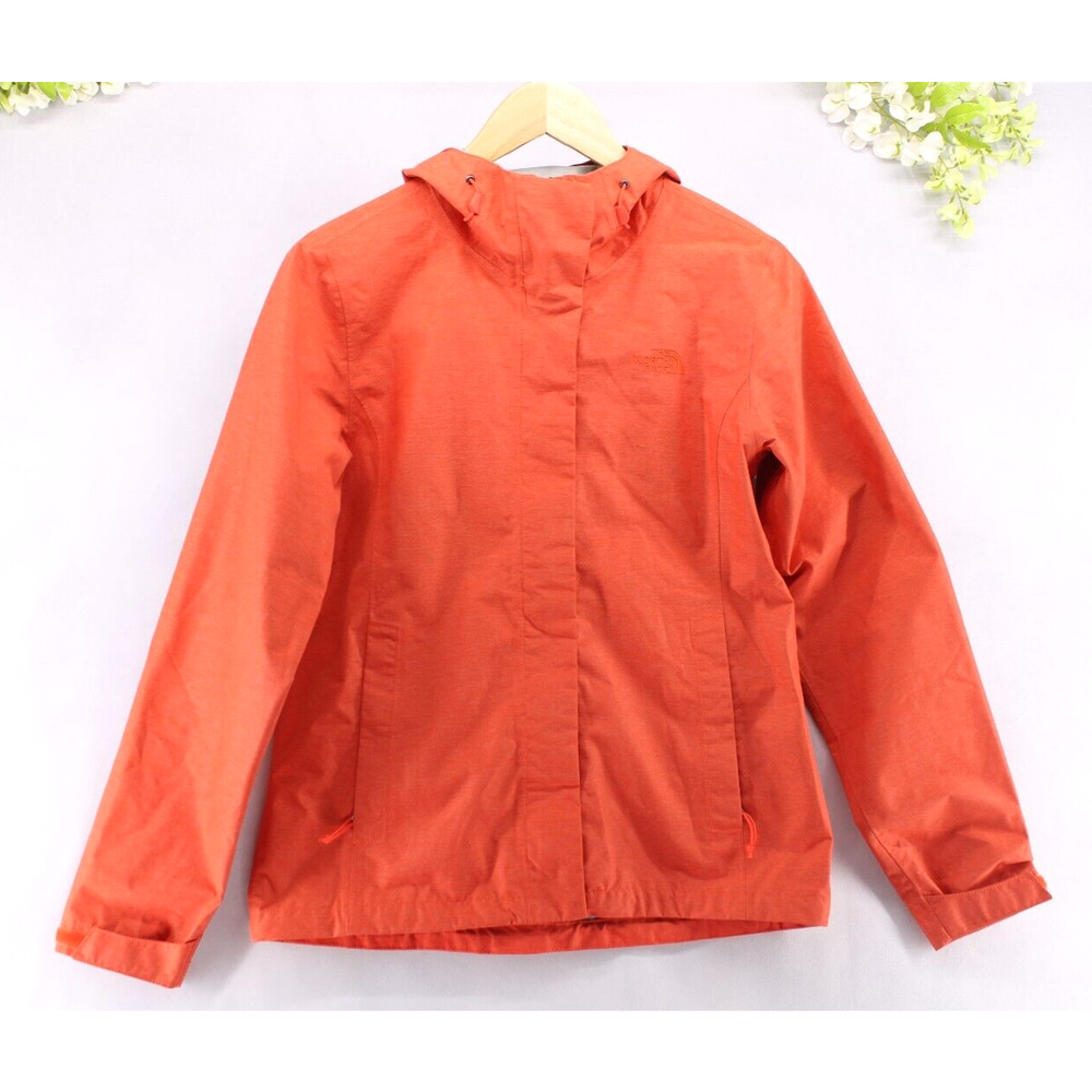 The North Face Women's Resolve 2 Rain Jacket Coat Orange Dryvent Sz S